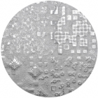 Декоративна вставка 25x25 Apavisa Regeneration Circle Moon Rendering G-403 Silver Decor (срібло)