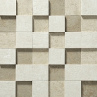 Мозаика 30x30 Apavisa Nanoevolution Mosaico 5x5 G-1688 Striato Ivory (бежевая)