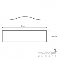 Гнутая плитка 14,75x59 Apavisa Nanoevolution Curve-15 G-1884 Striato Black (черная)