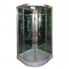 Гідромасажний бокс (гідробокс) з низьким піддоном Diamond HT-303 (прозорі / дзеркальні зелені)