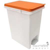 Ведро для мусора с педалью - оранжевая крышка Arino 34242
