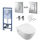 Унитаз с крышкой S-c Villeroy&Boch Omnia Architectura 5684HR01 + инсталляция Grohe Skate 38775/38750