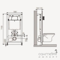 Унитаз Laufen Pro 8.2095.0.400.000.1 с крышкой микролифт + инcталляция Oli 74 601804