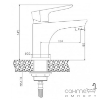 Смеситель для раковины Invena Dokos BU-19-001-V хром