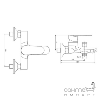 Смеситель для ванны Invena Esla BW-94-001-V хром