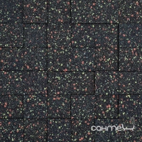 Плитка настенная декор 30x30 Apavisa Nanoterratec Mosaico 5x5 G-1844 Multicolor Lappato (черная+цвет.)