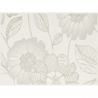 Плитка Kwadro Ceramika Libretto Bianco Inserto Kwiat B (кафель с цветами)