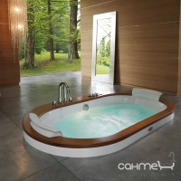 Гидромассажная ванна Jacuzzi Opalia Wood встроенная с смесителем (версия с отделкой из дерева)