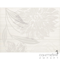 Плитка Kwadro Ceramika Tristo Bianco Inserto Kwiat B (кафель с цветами)