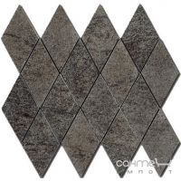 Мозаика 30x30 Apavisa Quartzstone Mosaico Rombo G-179 Deco Grafito Estructurado (черная)