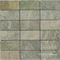 Мозаїка 30x30 Apavisa Quartzstone Мозаїка 5x10 G-1638 Deco Verde Estructurado (зелена, структур.)