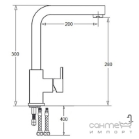 Змішувач для кухні Fabiano FKM 45 S/S Inox