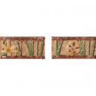 Плитка керамическая декор ABK Petraia -A2005.D LISTELLO FIORITO MIX OCRA (цветы)