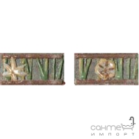 Плитка керамическая декор ABK Petraia -A2008.D LISTELLO FIORITO MIX VERDE (цветы)