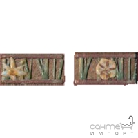 Плитка керамическая декор ABK Petraia -A2006.D LISTELLO FIORITO MIX NERO (цветы)