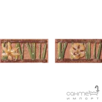 Плитка керамічна декор ABK Petraia -A2017.D LISTELLO FIORITO MIX ROSSO (квіти)