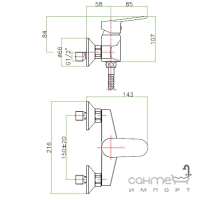 Смеситель для душа Fiore Kevon 81 CR 6511 хром