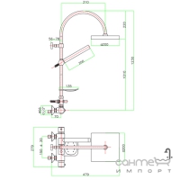 Душова стійка із змішувачем-термостатом Fiore X-Termo 31 CR 0983 хром