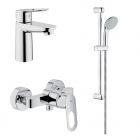 Змішувач для раковини та душовий гарнітур Grohe BauLoop 123220S