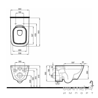 Унітаз безободковий Kolo Modo Rimfree L33120 з кришкою soft-close Slim + інсталяція Geberit DuoFix 458.126.00.1