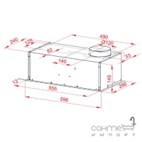 Встраиваемая вытяжка Perfelli Lanterne BI 6011 A 550 в цвете