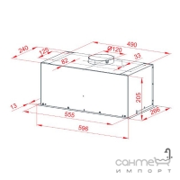 Встраиваемая вытяжка Perfelli Lanterne BI 6512 A 1000 XX LED в цвете