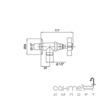 Вентиль на 1/2х1/2 Bugnatese Princeton 858