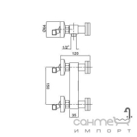 Смеситель для душа Bugnatese Flat 8646