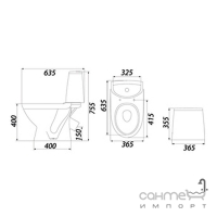 Унитаз компакт с сиденьем soft-close Colombo Лотос Basic, косой выпуск S14950500