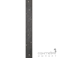 Плитка керамическая бордюр Alfalux KARAT PIOMBO CRISTALLI LISTELLO 7260841 6.5x60