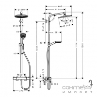 Душевая стойка Hansgrohe Crometta S 240 1jet Showerpipe 27267000 хром