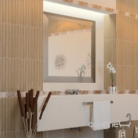 Настінна плитка фриз 25х6 Golden Tile Зебрано Beige, арт. К61311