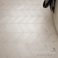 Плитка под дерево 9x20,5 Equipe Hexawood Chevron White Right 21652 (белая)