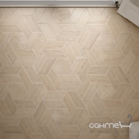 Плитка под дерево 9x20,5 Equipe Hexawood Chevron White Right 21652 (белая)