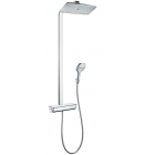 Термостат для душу з душовою колоною та верхнім душем Hansgrohe Raindance Select E 27286400 білий/хром