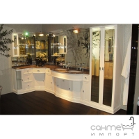 Комплект кутовий підлоговий 128х322см Eurodesign Hermitage Comp.3 Bianco білий, метал колір на вибір