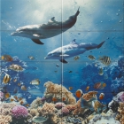 Керамічна плитка Latina POSEIDON MURAL DOLFINS (набір з 8шт.) (дельфіни)