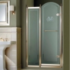 Распашная дверь с неподв. сегментом Devon&Devon Savoy K K/70 (стекло прозрачное, профиль золото, правая)