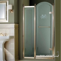 Розстібні двері, які складаються, з неподв. сегментом Devon&Devon Savoy KK/80 (скло прозоре, профіль золото, права)