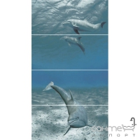 Плитка керамическая Novogres ENERGY DECOR PISCIS-4 (дельфины) (комплект из 4шт)