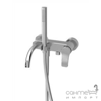 Змішувач для ванни з душовим гарнітуром Fantini AL/23 Lissoni 26 ** B015 Білий, Чорний