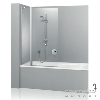 Шторка на ванну з нерухомим сегментом, двопанельна Huppe Format Design F51701