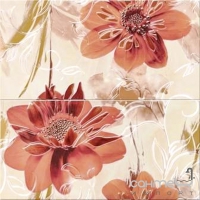 Керамічна плитка Opoczno LAZIO б'янко декор квіти 58,3X59,3