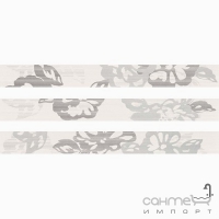 Плитка керамічна фриз Supergres DRESS UP WHITE LISTELLO FLOWER