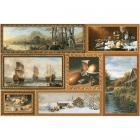 Плитка керамічна Інтеркерама GRANI декор коричневий (картини) Д 74 031-1