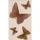 Плитка керамічна Інтеркераму FANTASIA декор бежевий Д 09 021 (метелики)