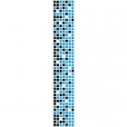 Плитка керамическая Интеркерама STILE бордюр вертикальный синий БВ 24 052