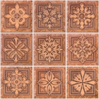 Плитка керамическая напольная Интеркерама BARI декор коричневый напольный 1010 07 041 (девять вариантов)