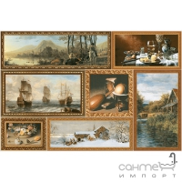 Плитка керамічна Інтеркерама GRANI декор коричневий (картини) Д 74 031-1