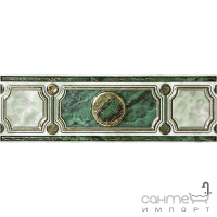 Плитка керамическая Интеркерама PIETRA бордюр широкий зеленый БШ 20 011